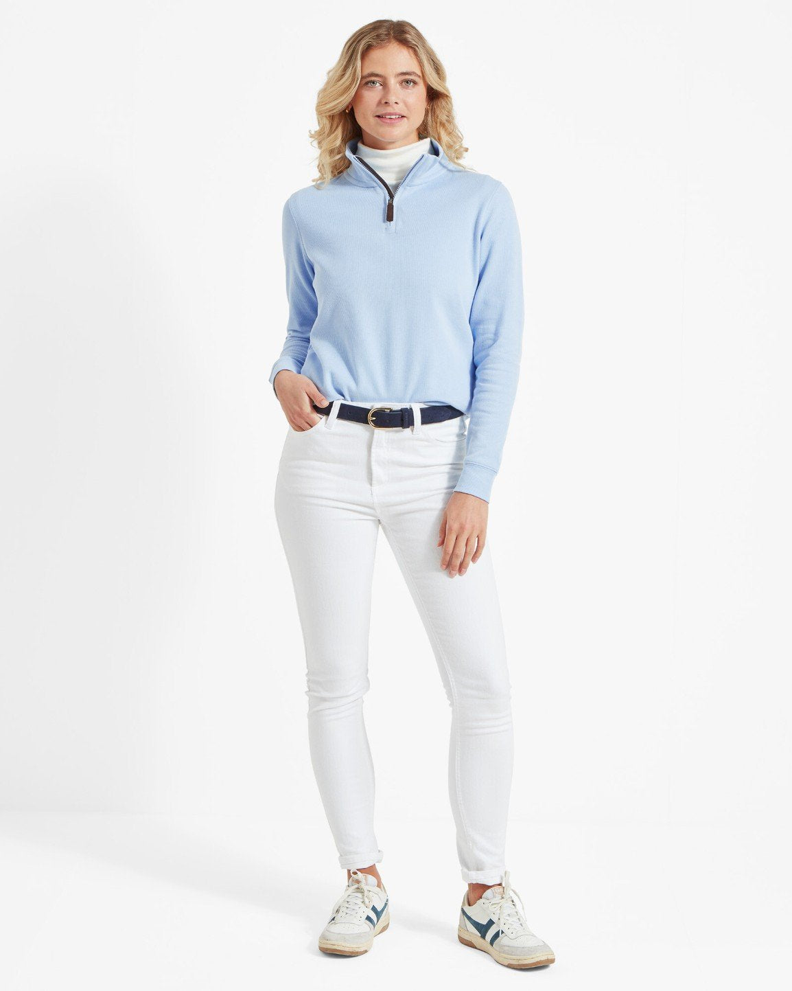 Appletree Bay 1/4 Zip Sky Blue