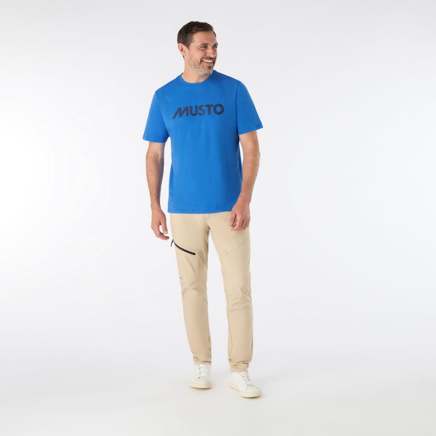 Logo Short Sleeved T-shirt Nebula Blu