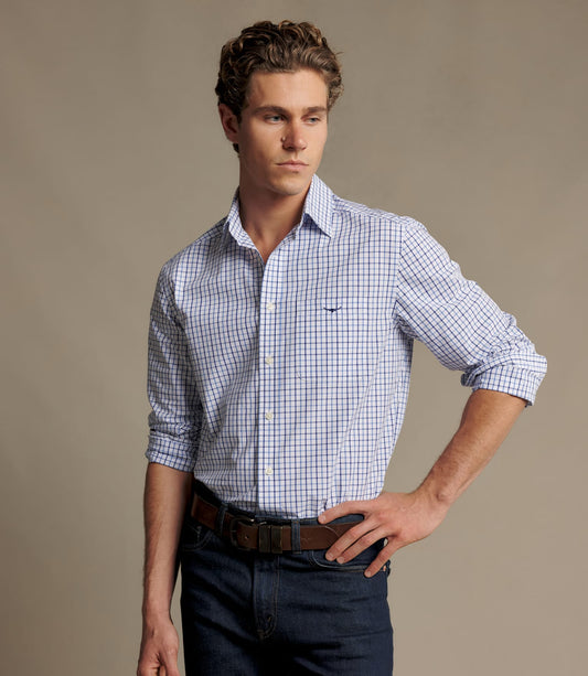 Newland Poplin Shirt Navy