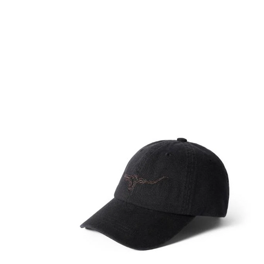Longhorn twill cap black wash