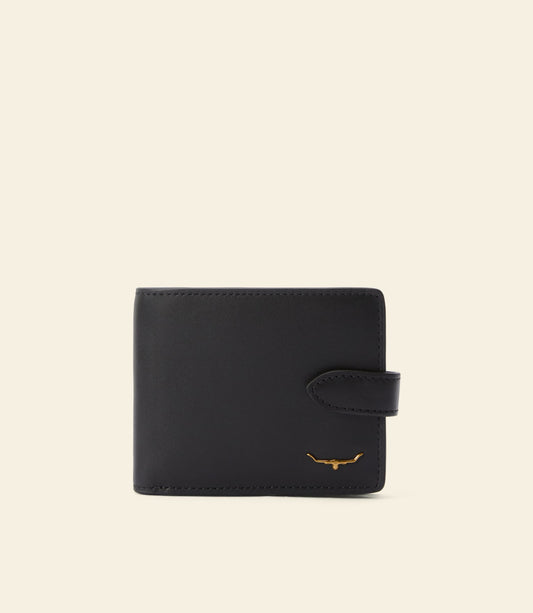 Wallet with Pocket & Tab Black