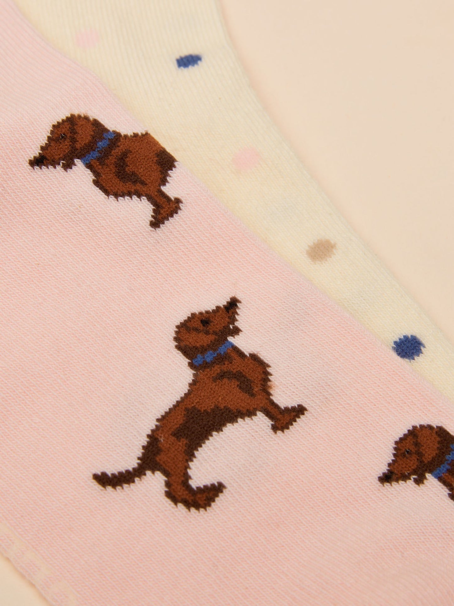 Everyday Pink/Blue 2 Pack Cotton Blend Socks