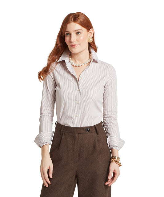 Norfolk Shirt Stone Stripe