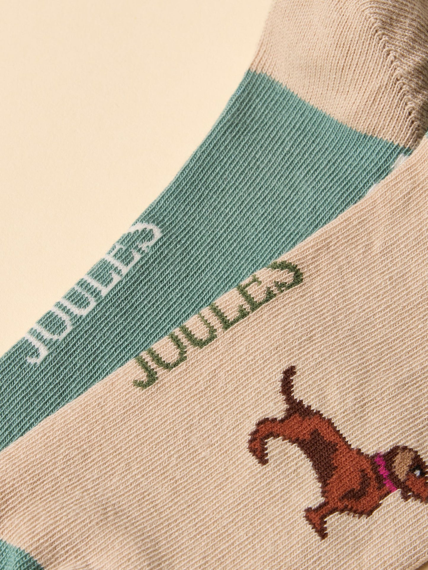 Everyday Khaki/Cream 2 Pack Cotton Blend Socks