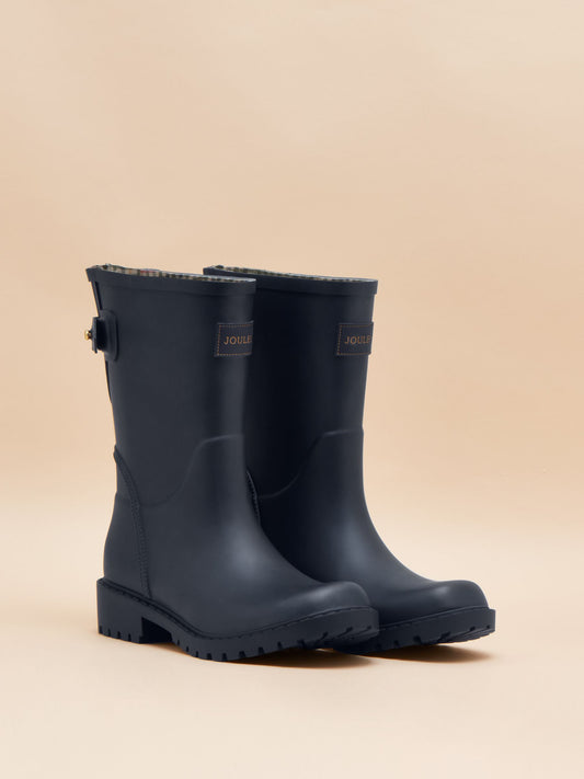 Wistow Navy Blue Adjustable Mid Calf Wellies