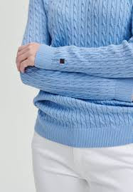 Simone cable knit light blue