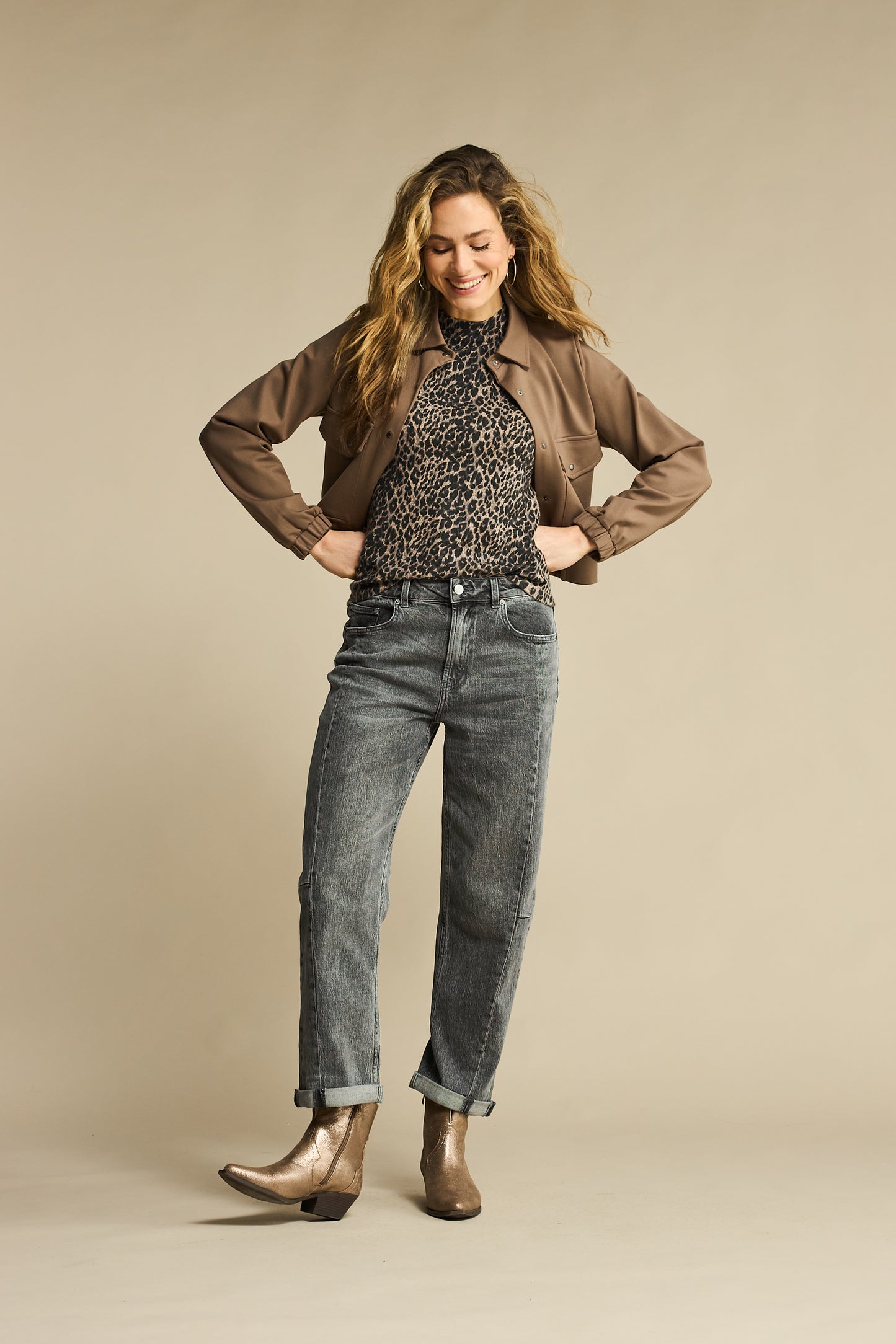 Bomber Jacket Punta Warm Taupe