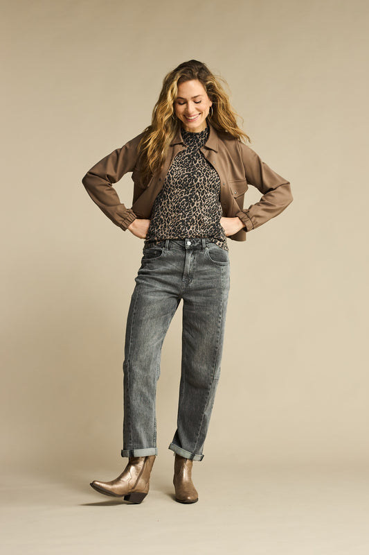 Bomber Jacket Punta Warm Taupe