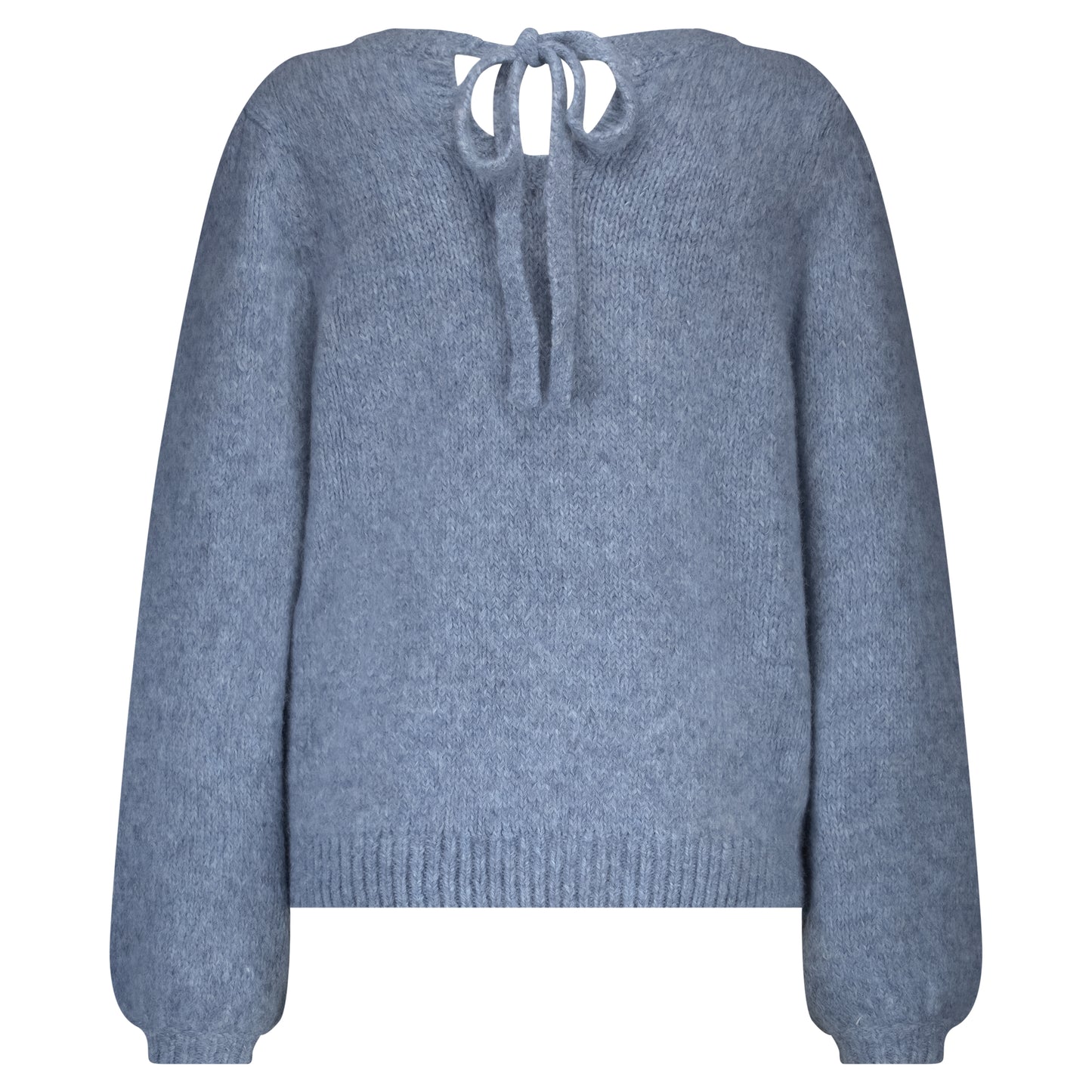 Sweater with Knot Mid Blue
