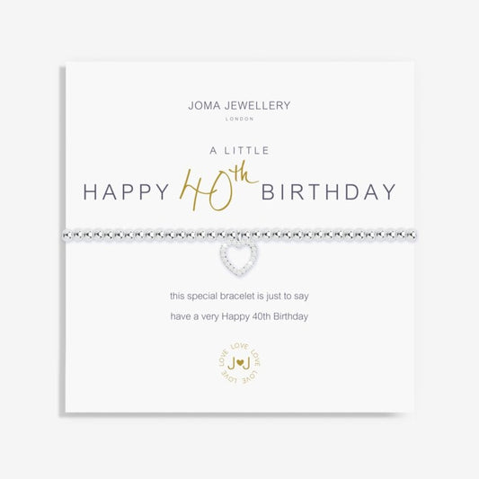 A Little 'Happy 40th Birthday' Bracelet