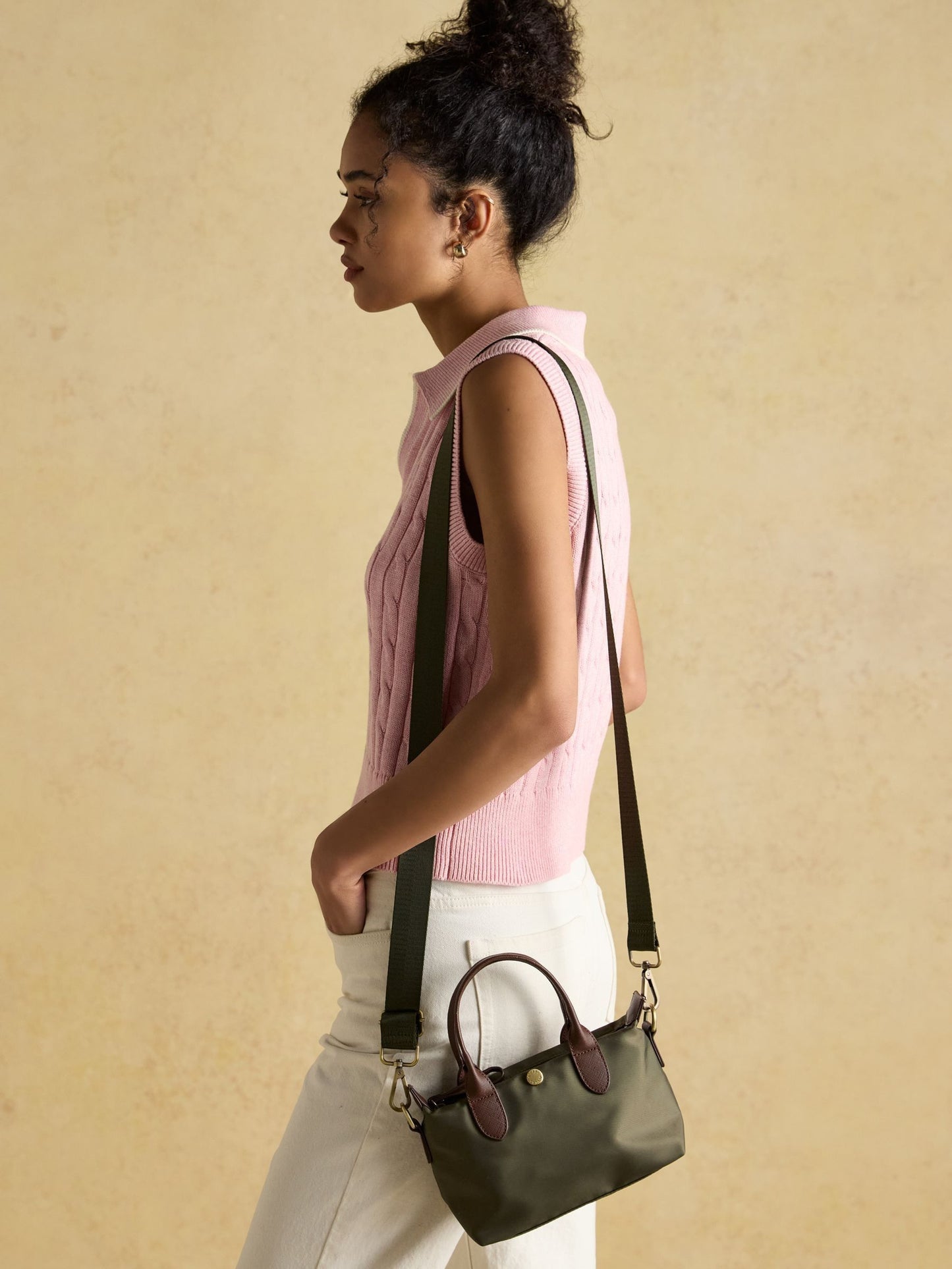 Edie Khaki Green Cross Body Bag