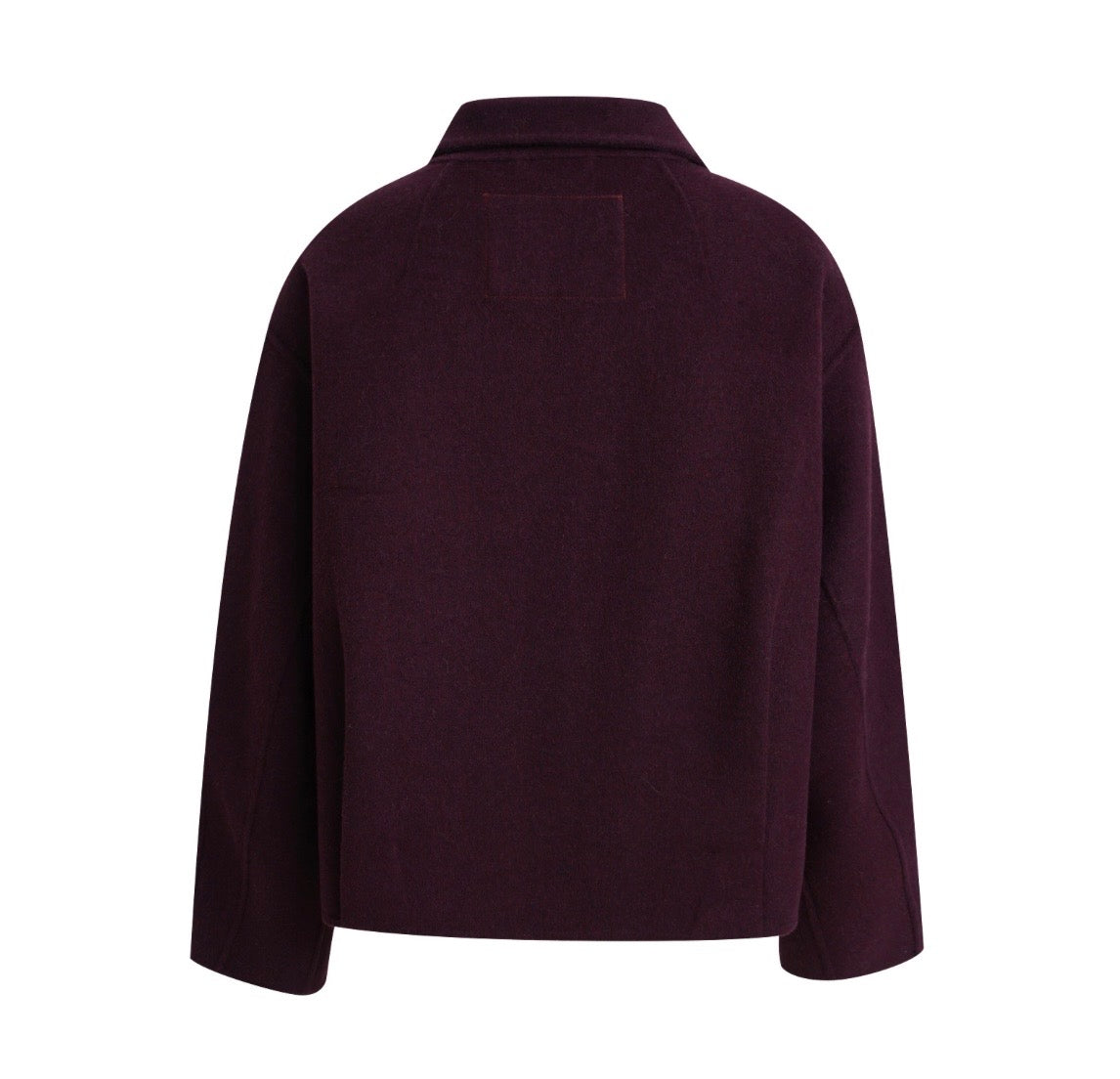 Wool blend Short Jacket Plum