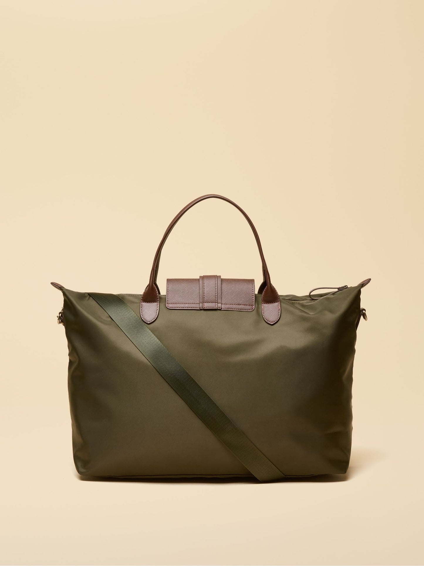 Edie Khaki Green Weekend Bag with Shoulder Strap