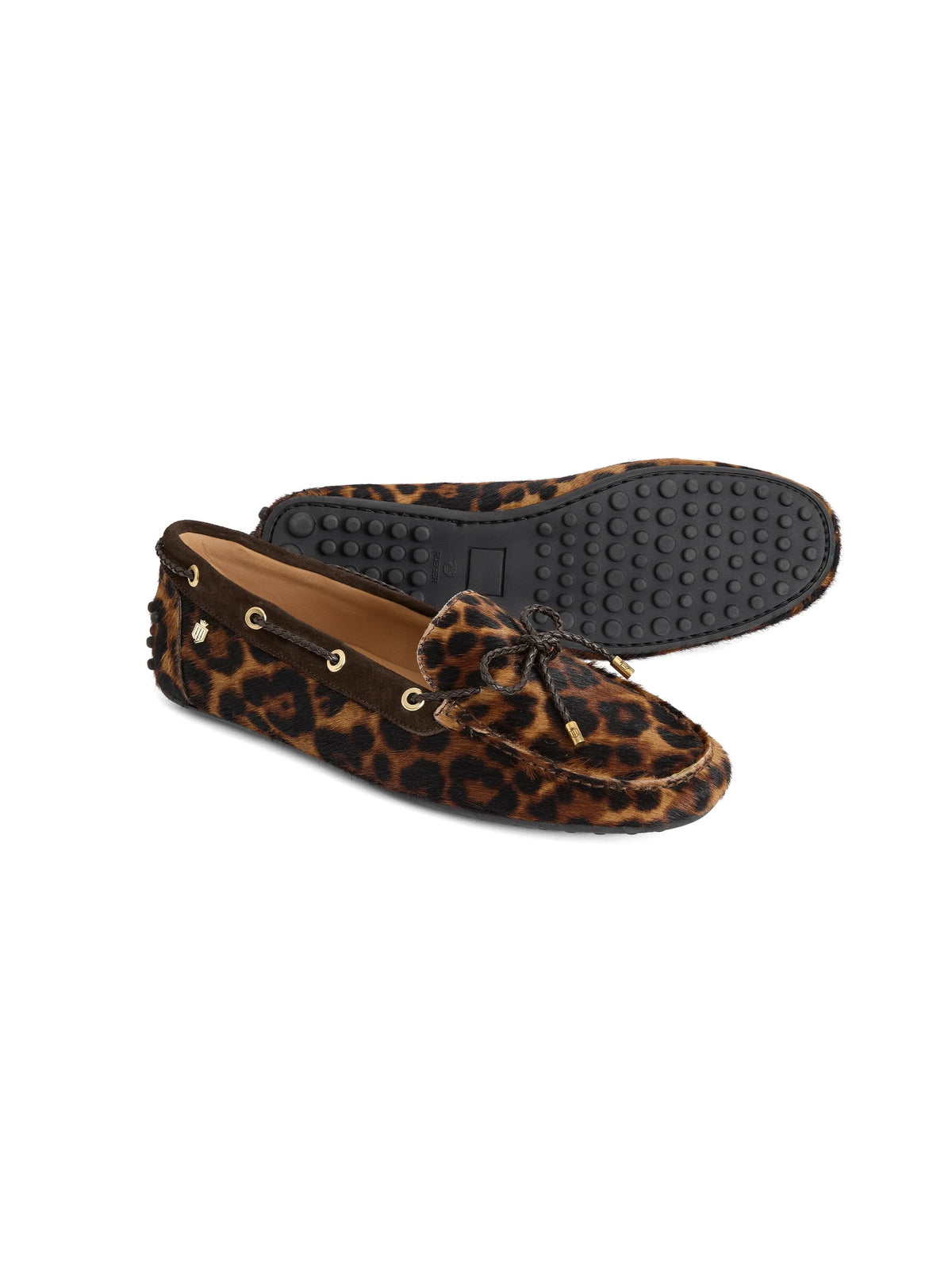 Henley Leopard haircalf Driving shoes