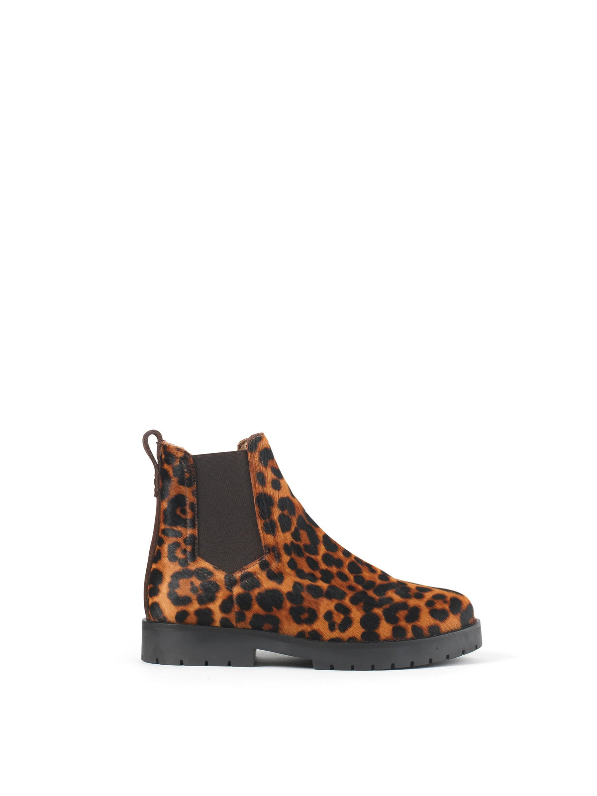 Boudica Leopard haircalf Sheepskin ankle boot
