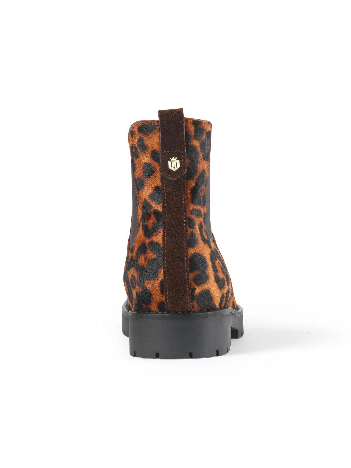 Boudica Leopard haircalf Sheepskin ankle boot
