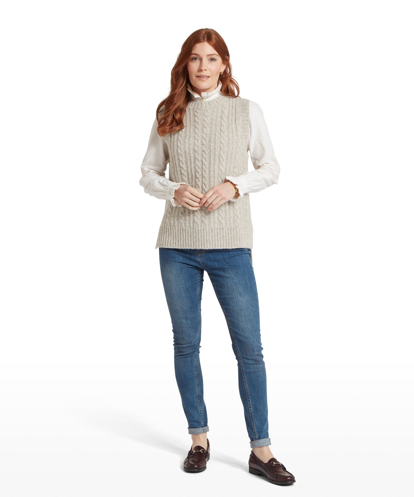 Evie Sleevless Jumper Cobblestone