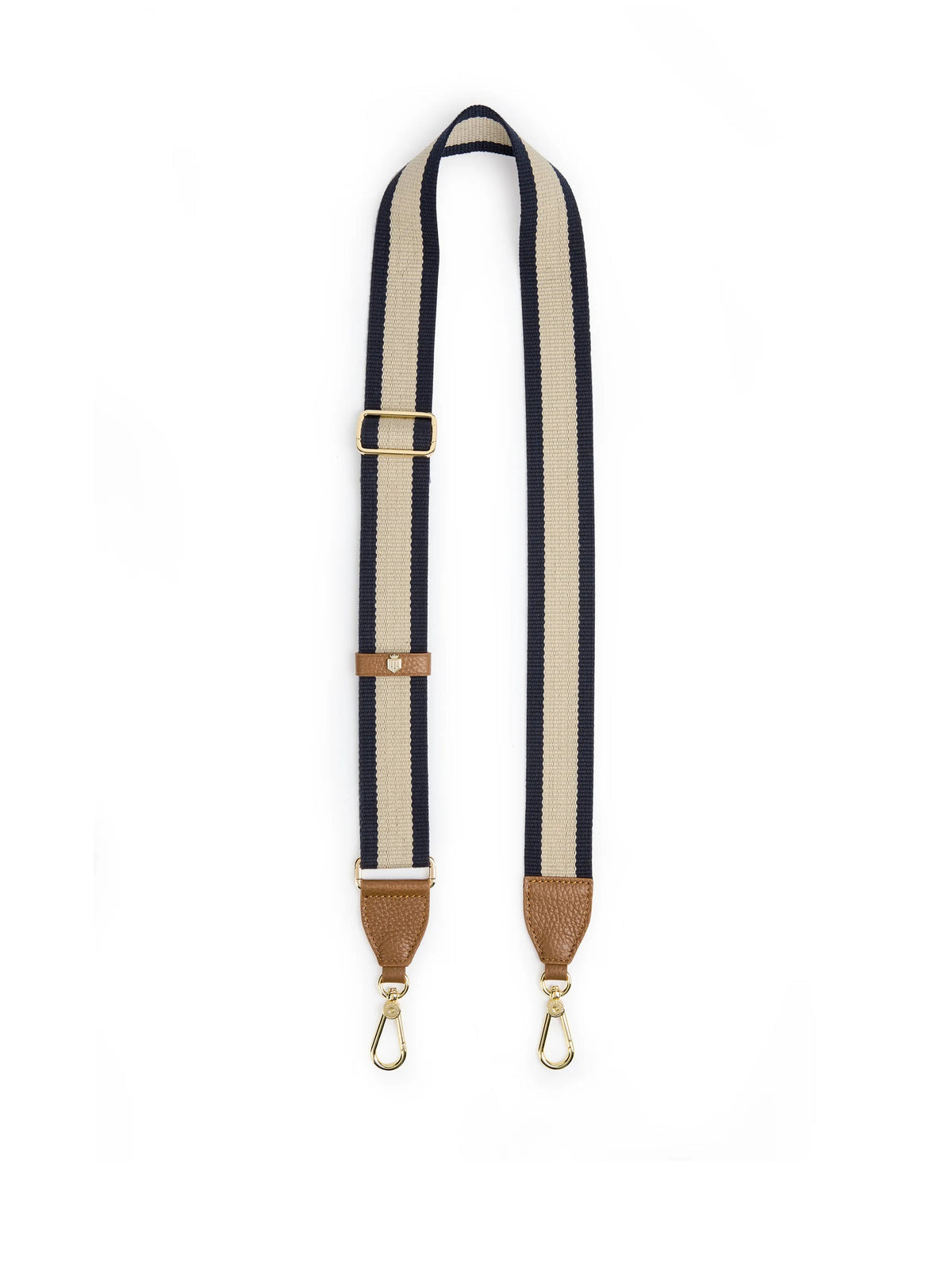 Signature Webbing Strap Navy & Cream Bag strap