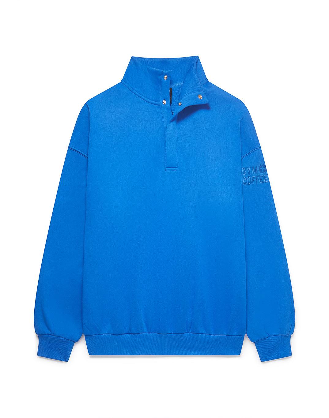 Snap Collar Sierra Sweatshirt Azure Blue