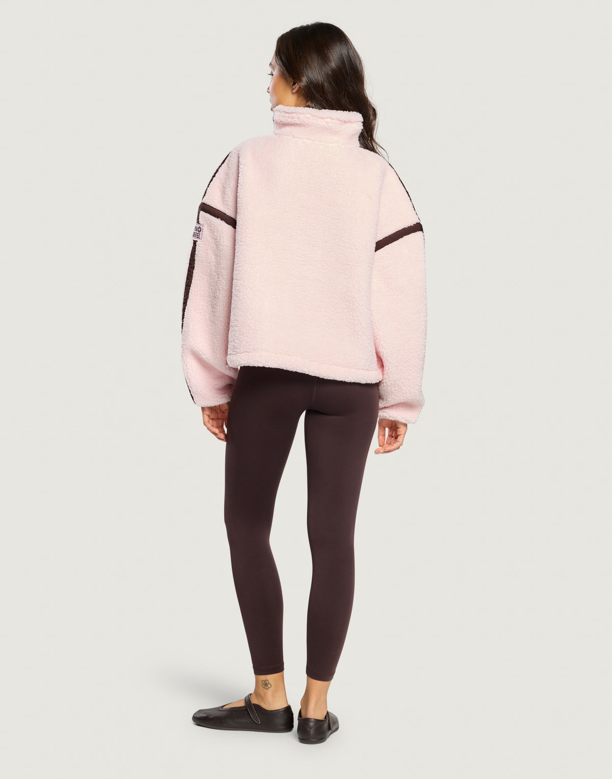 Industry Fleece Half Zip in Ballet Pink