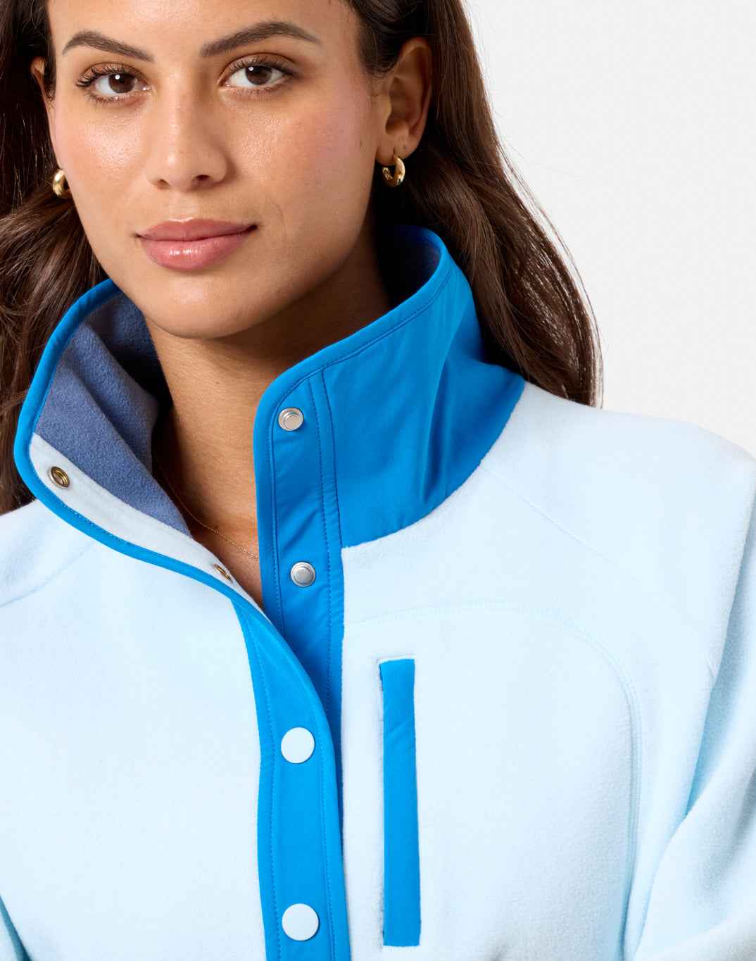 Snap Polar Fleece Oasis Blue