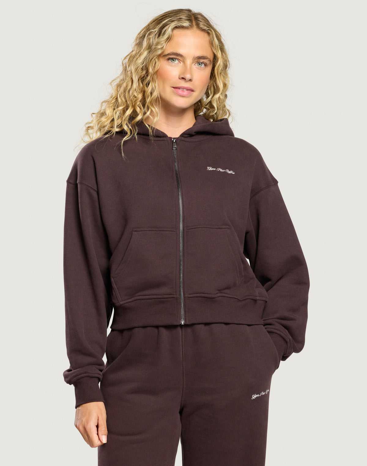 Daily Zip Hoodie Mocha Bean