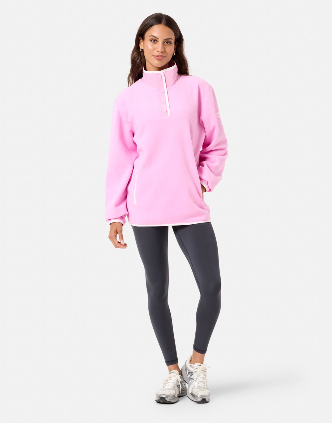 Half Snap Polar Fleece Cotton Candy