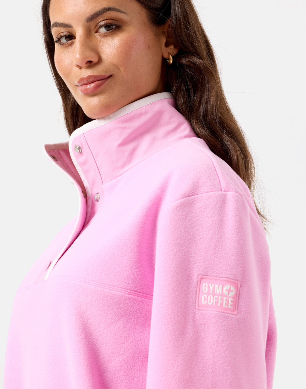 Half Snap Polar Fleece Cotton Candy