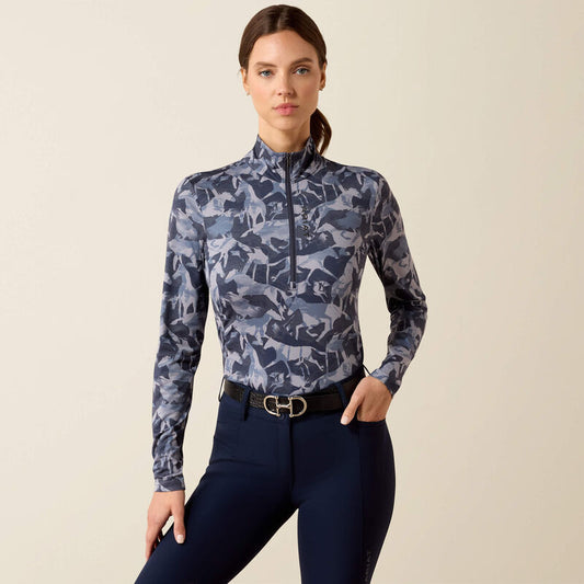 Lunaveil 1/2 Zip Baselayer Polar Coincide Print