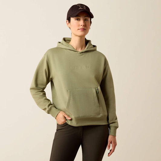 Martine Hood Sweatshirt Oil Green