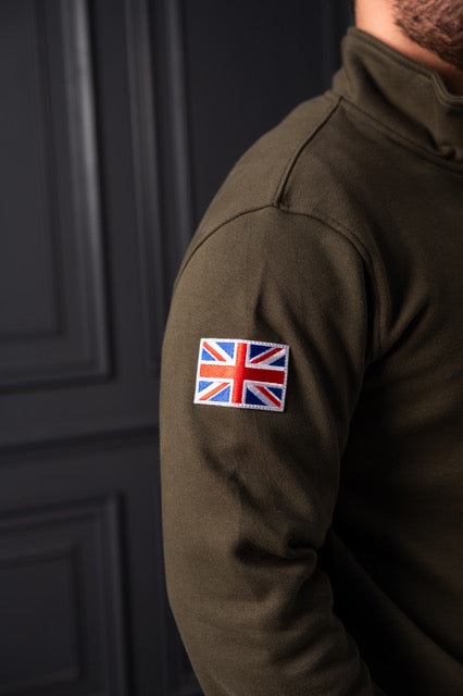 The Tidal 1/4 Zip Monogram Keswick Green
