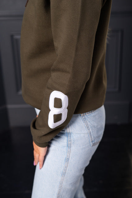 The Tidal 1/4 Zip Monogram Keswick Green