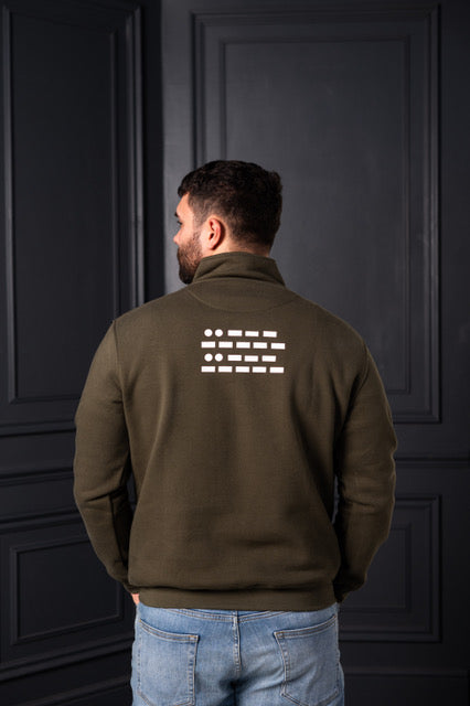 The Tidal 1/4 Zip Monogram Keswick Green