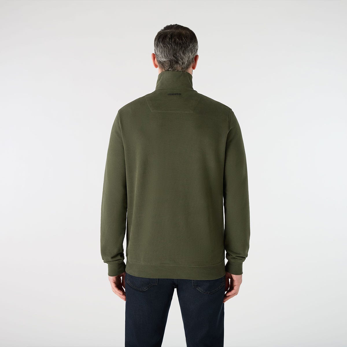 Original 1/4 Zip Neck Knit weater Deep Green