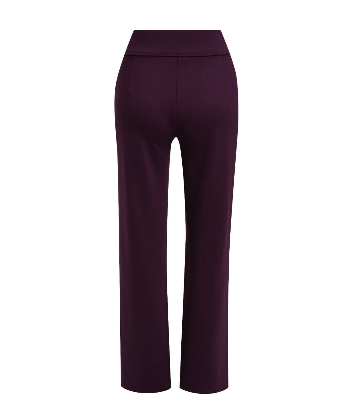 Interlocked Pants with Zipped Pockets Plum