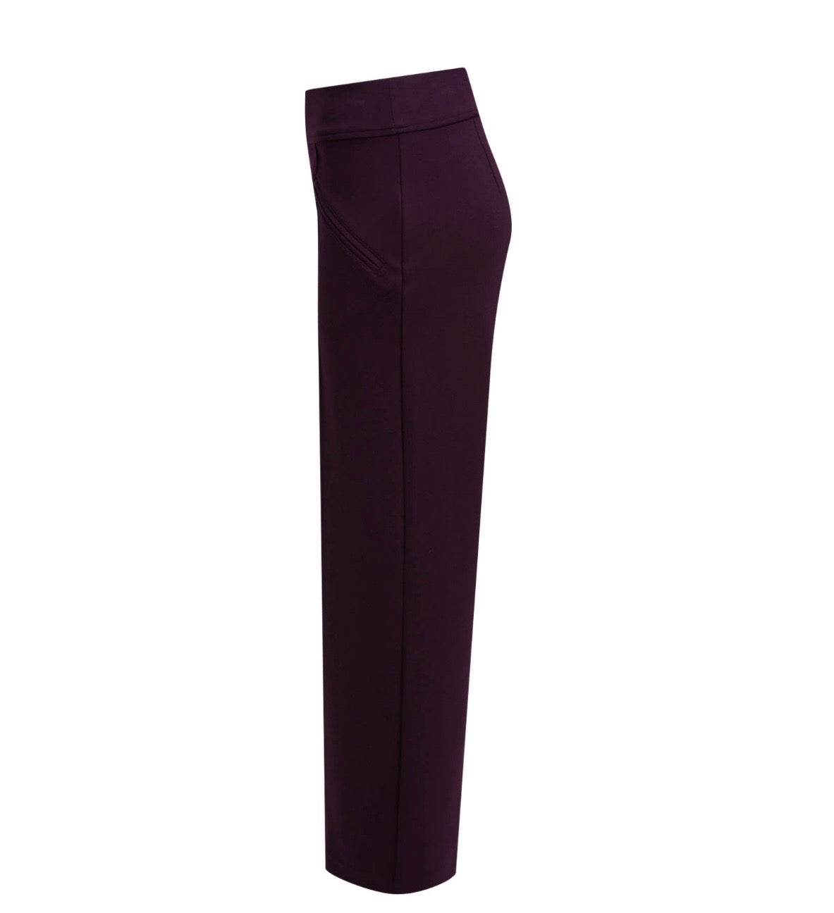 Interlocked Pants with Zipped Pockets Plum