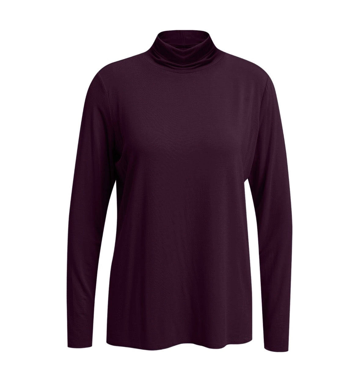 Fitted Soft Turtle Neck Longsleeve Plum