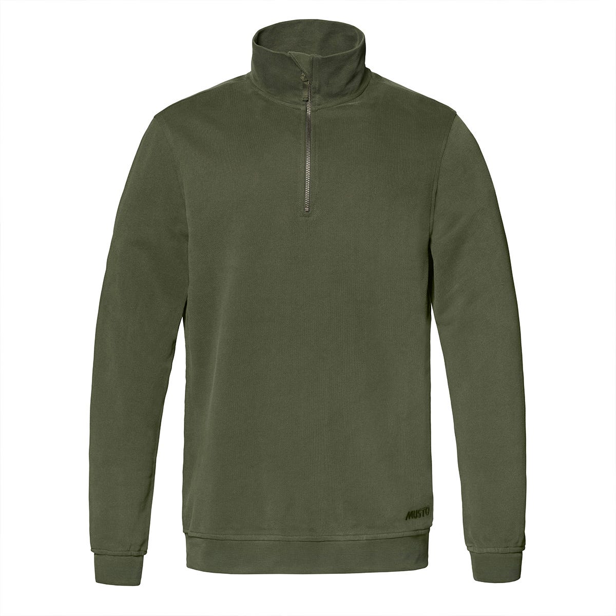 Original 1/4 Zip Neck Knit weater Deep Green