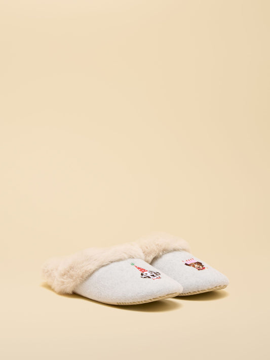 Slippet Luxe Grey Artwork Slipper