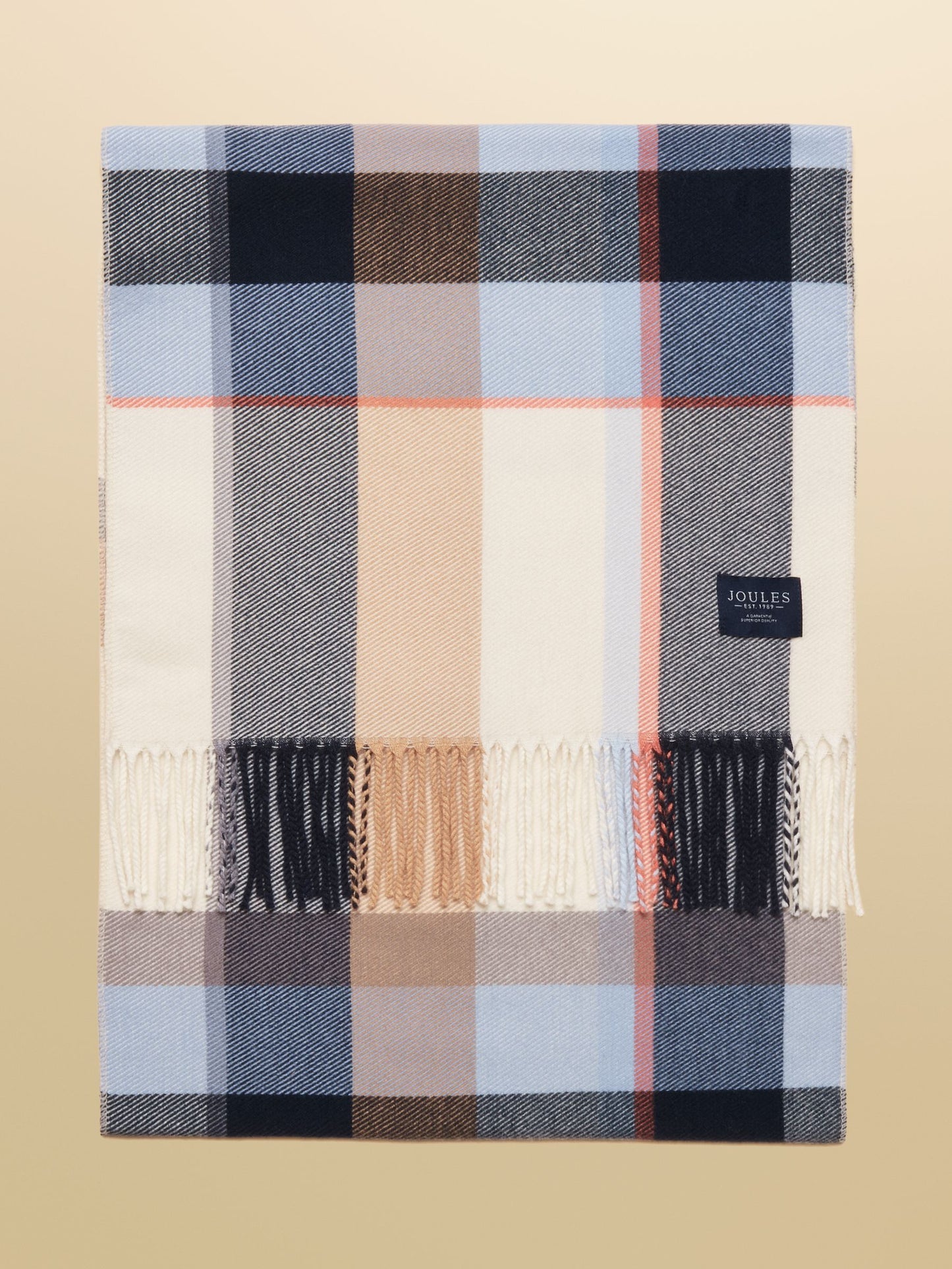 Langtree Cream/Blue Large Scarf