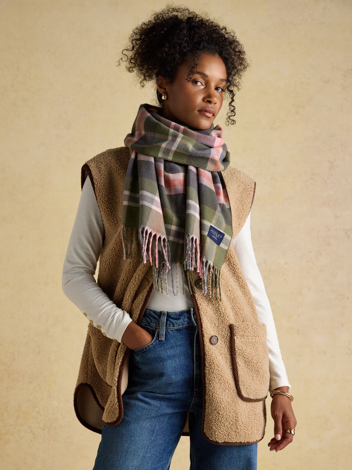 Langtree Green/Pink Large Scarf