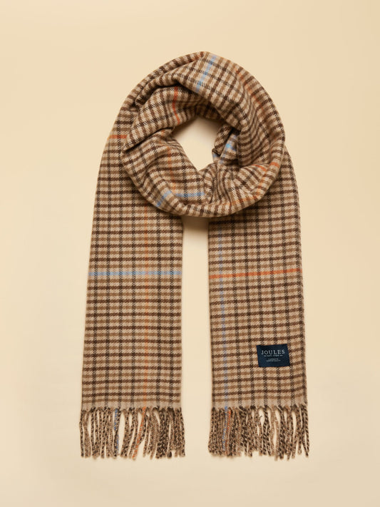Langtree Brown Check Large Unisex Scarf