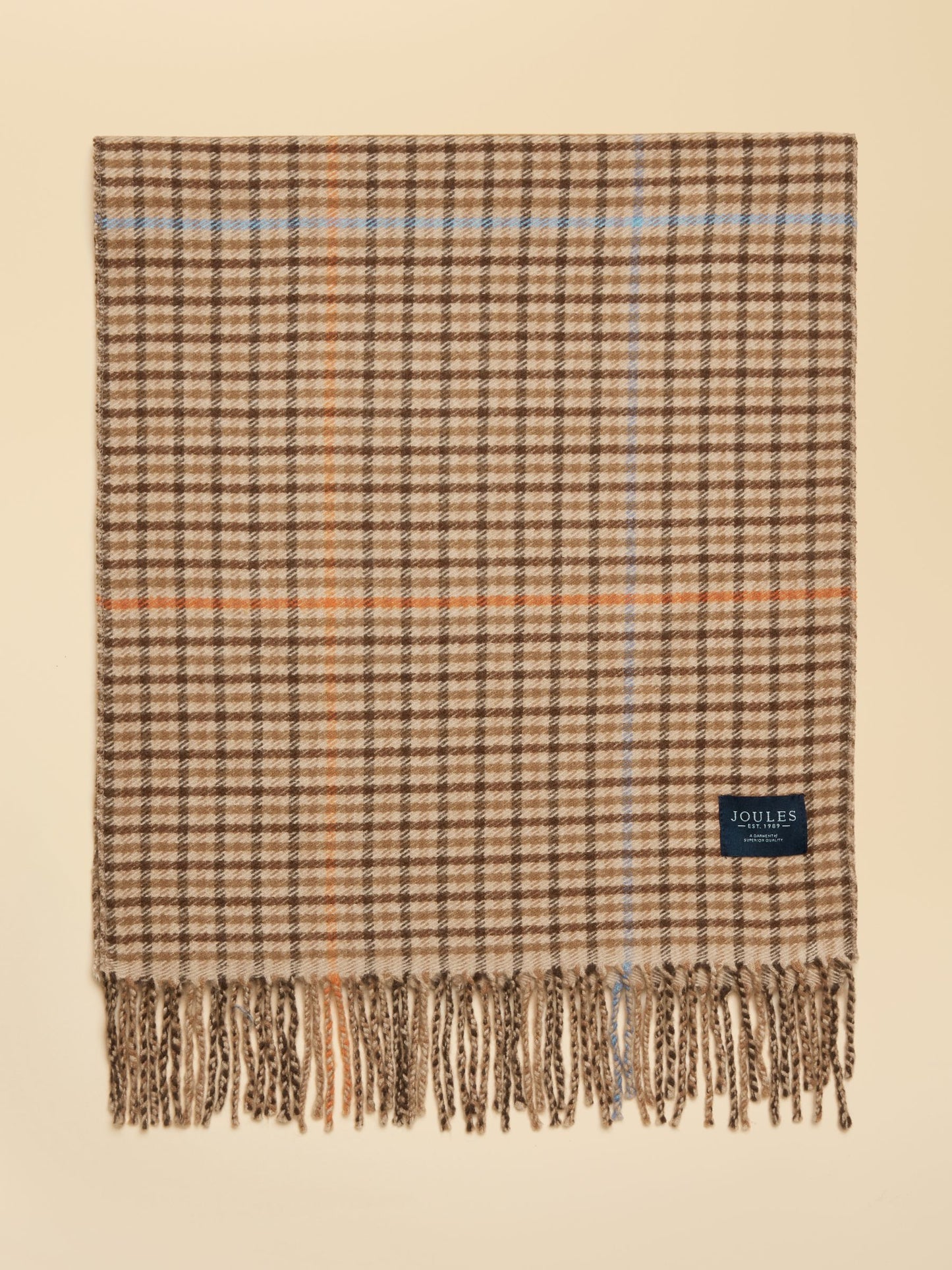 Langtree Brown Check Large Unisex Scarf