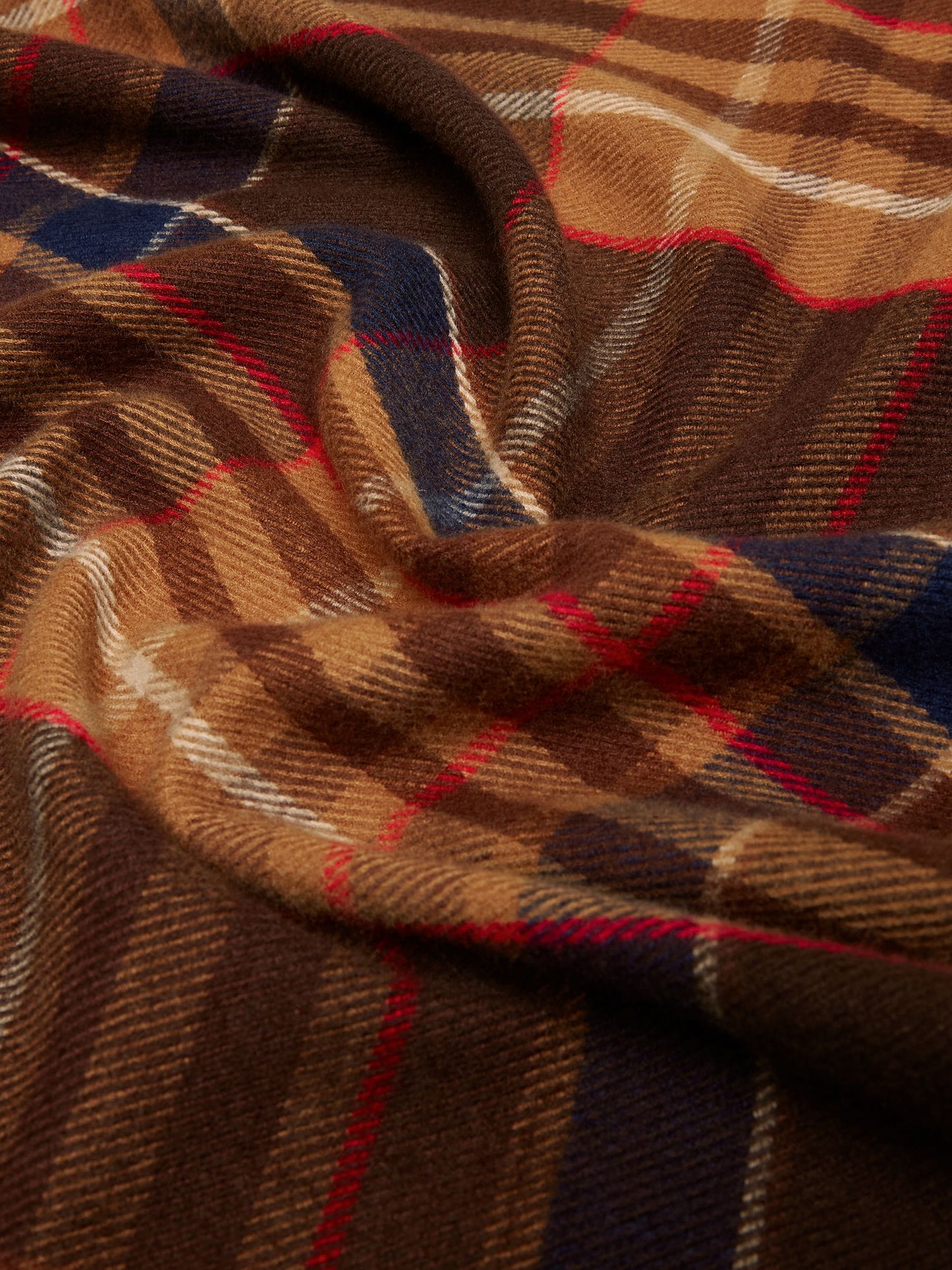 Langtree Check Brown Scarf