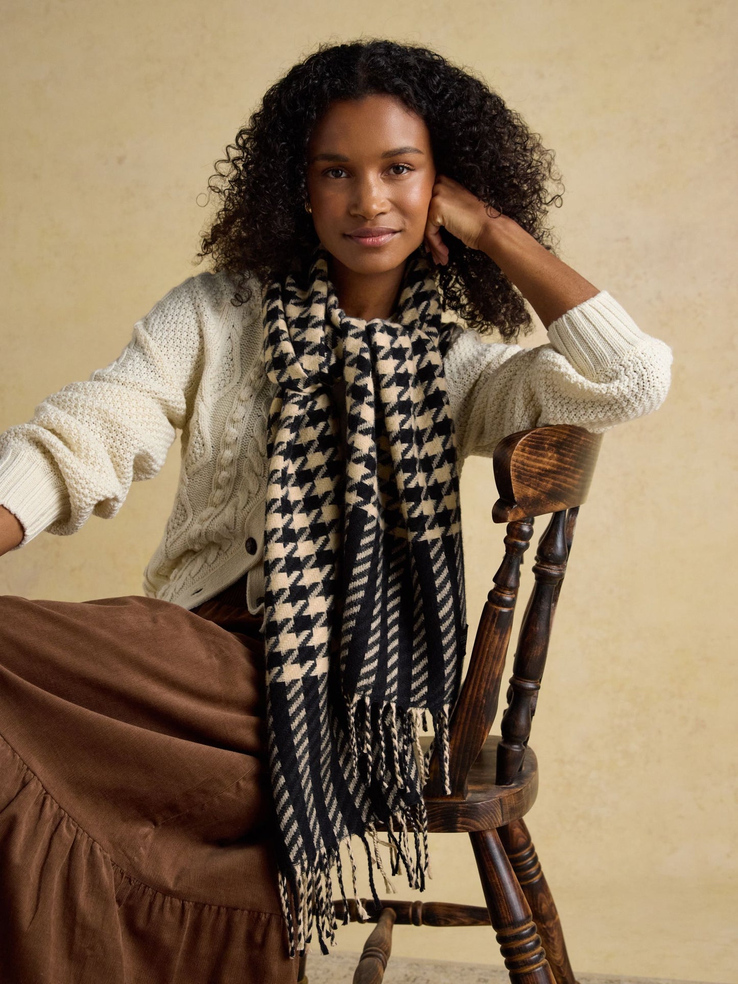 Langtree Black/Tan Large Scarf