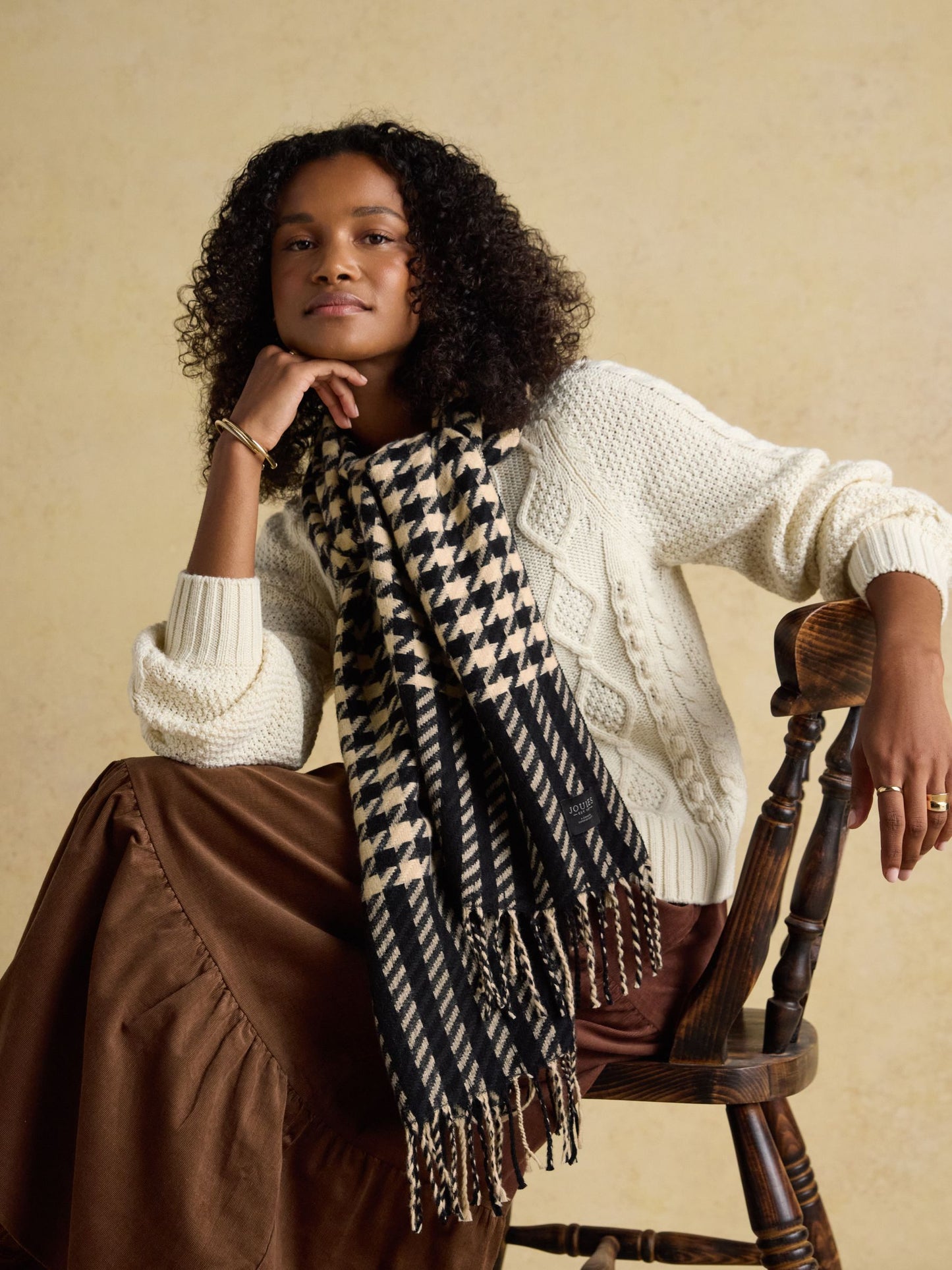 Langtree Black/Tan Large Scarf