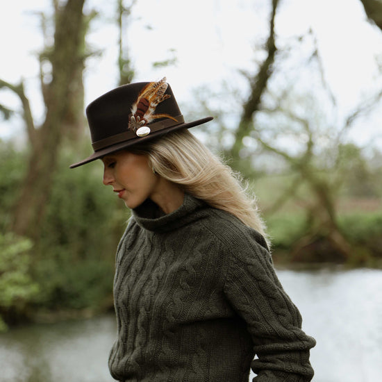 The Suffolk Fedora Brown (Bronze Feather)