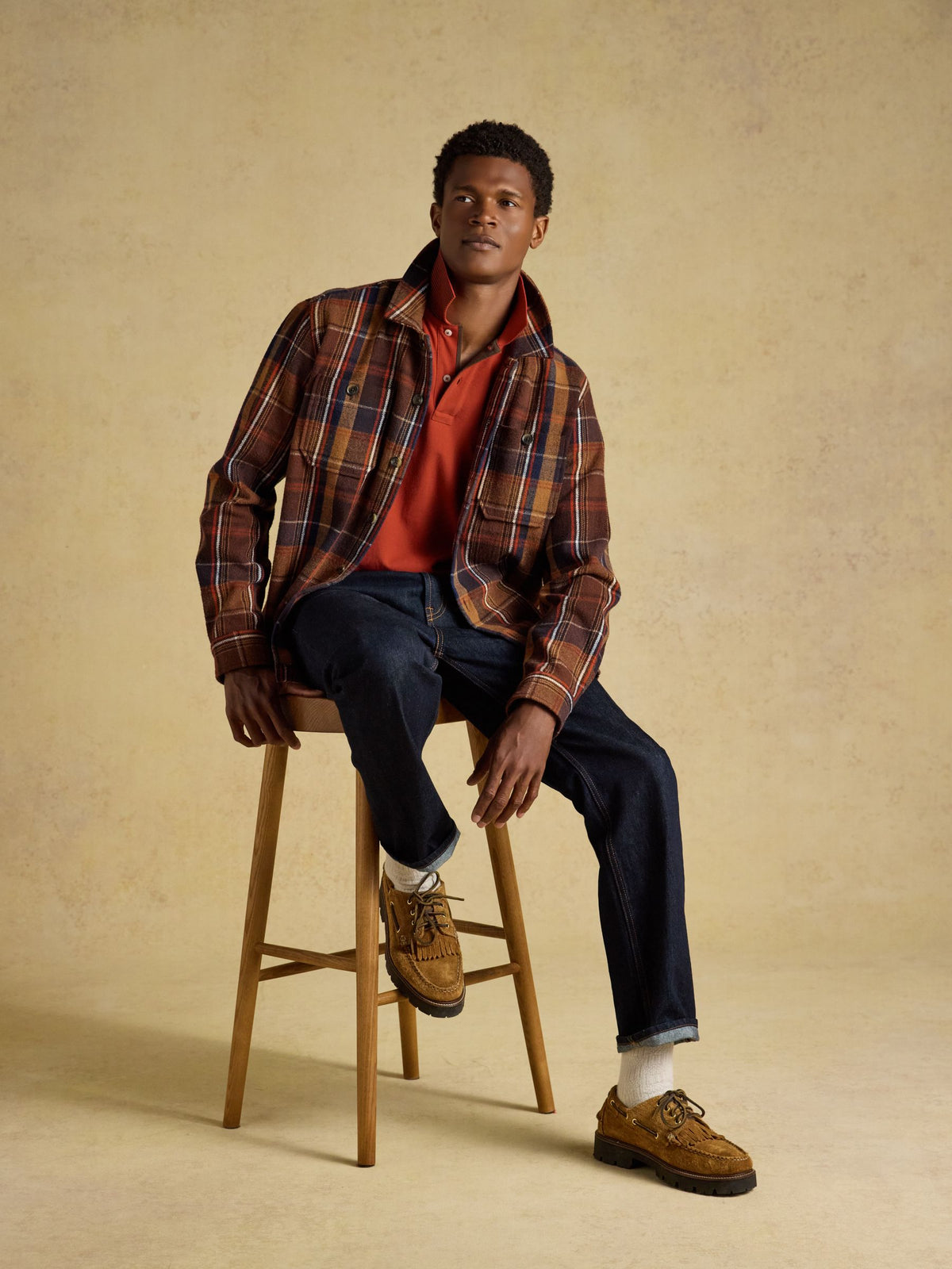Brown Check Flannel Overshirt