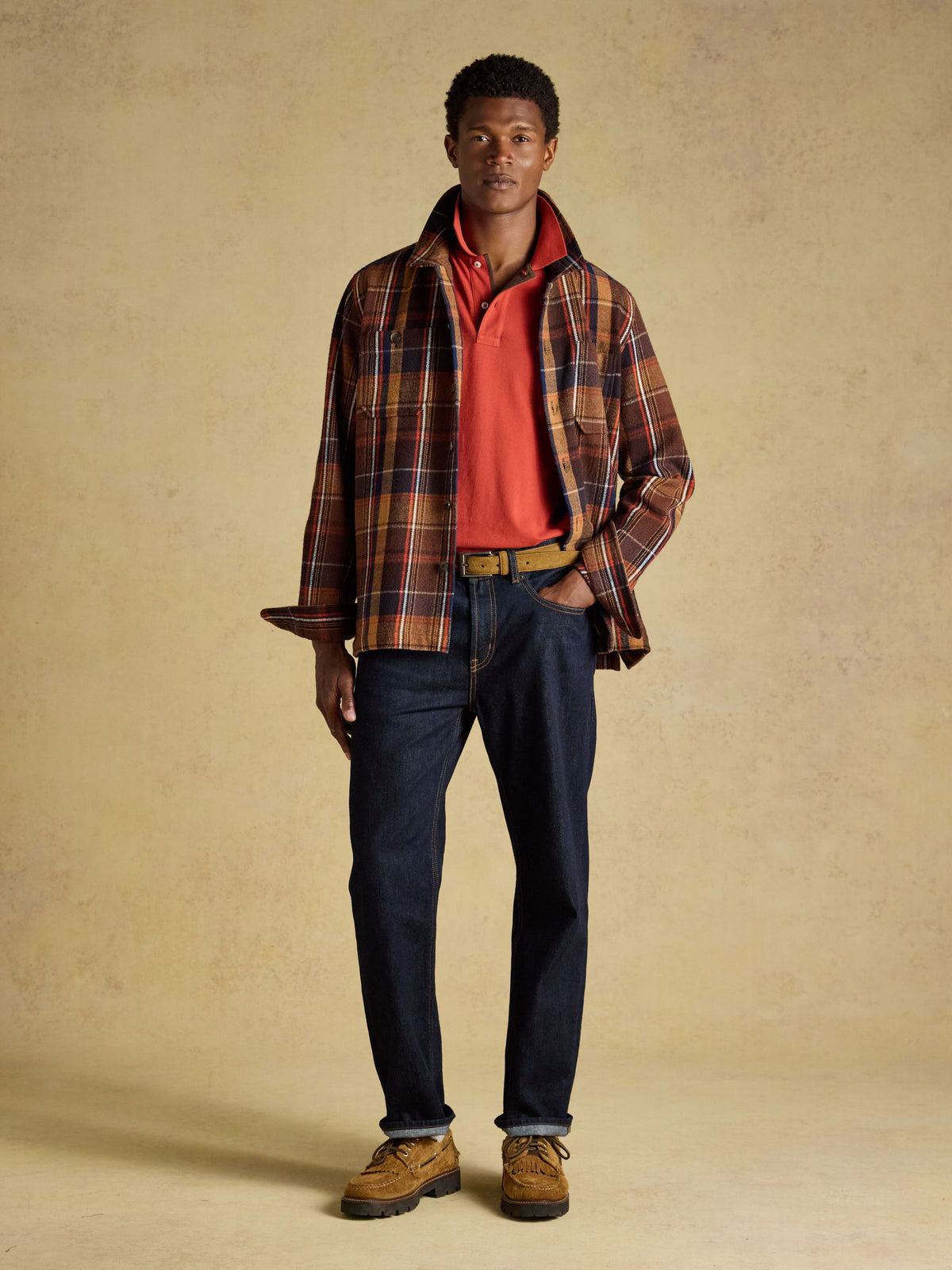 Brown Check Flannel Overshirt