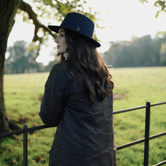 The Darsham Wax Fedora Navy